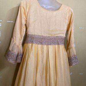 Yellow Bell Sleeve Gown Used