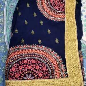 Eambradary Stone Work Chiffon Saree