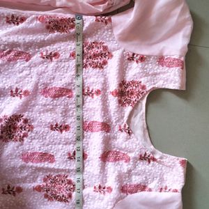 Pink Chikankari Suit Set❤️(Xl)