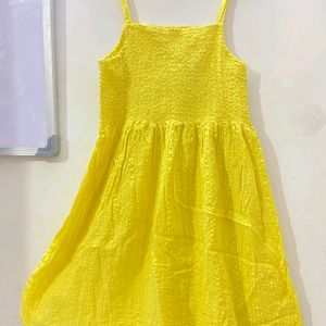 Halter Neck Yellow Dress