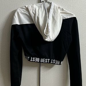 Women’s Black & White Coloured Hoodie