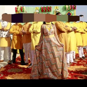 Elegant Haldi Function Lahanga Set