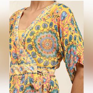 Aarke Ritu KumarFloral Print V-neck Wrap Top