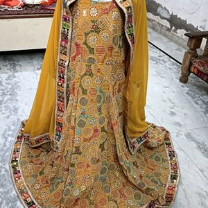 Trending Pure Mustard Full Ethnic Gown