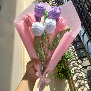 Cute Crochet Tulip Bouquet