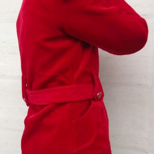 Bright Red Blazer Overcoat