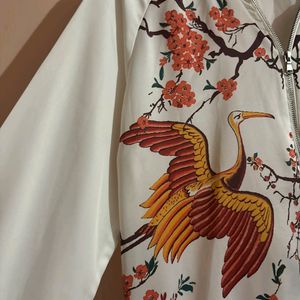 Crepe Jacket With Chinese Design