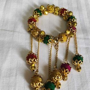 Golden Jhallar Multicolour Gana Wristband