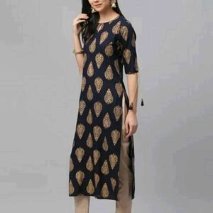 Libas Kurta Paisley Print Golden