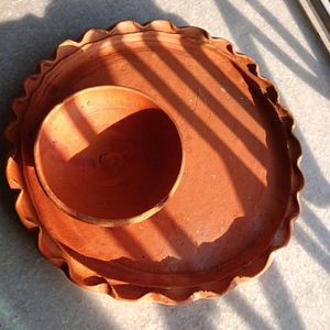 Clay Plate And Bowl Set