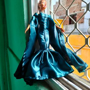 Princess Dress For Barbie Doll Emorald