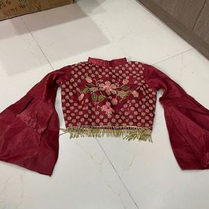 Hand embroidery Premium Blouse With Lehnga