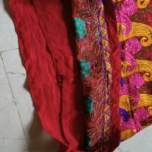 Red Embroidered Kurti