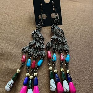 Ethnic Peacock Earrings