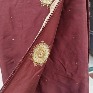 Saree With Stiched Blouse