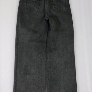 Charcoal Straight Denim Jeans