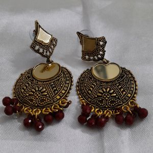 Mirror Chabdbali Earrings