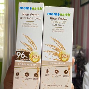 Mamaearth Rice Water Toner & Tone Up Cream Combo