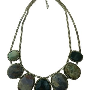 Beautiful Handmade Vintage Agate Stone Necklace