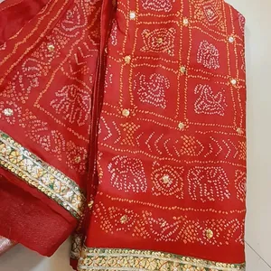 Chunri Design Saare Red Maroon