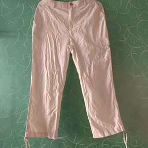 White Cargo Pant