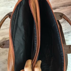 Sapphire Leather Laptop Bag For Men And Women