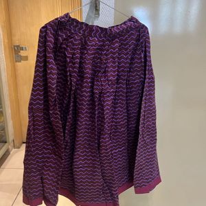 Purple Mid Length Skirt