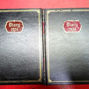 Brand New Golden Personal Diary. Pack Of 2