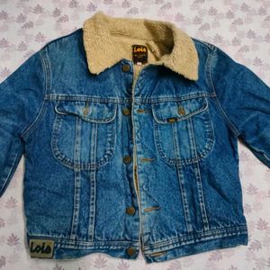 Fur Trim  Denim Jacket