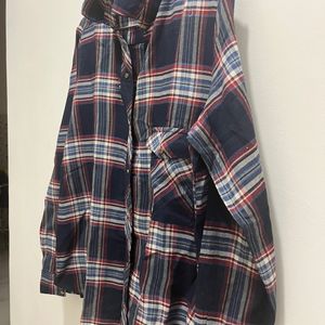 Big size Printed Check shirt