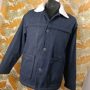 Women Warm Jacket Navy Blue