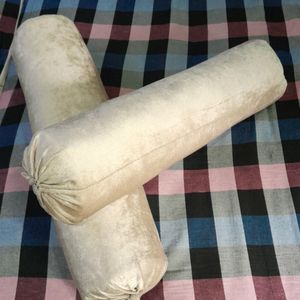 Beige Color Bolster, green On 1 Side, Sale 85