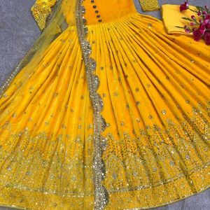 New Standard Pakistani Velvet Gown Dress Ne