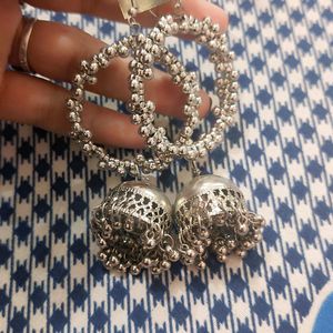 Silver Jhumka