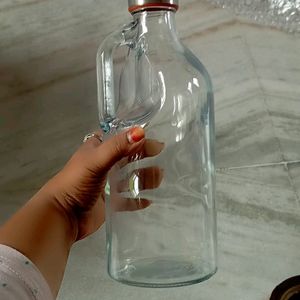 2pc Glass Bottle With Handel