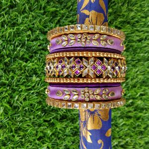 Handcrafted Silk Thread Bangles Set