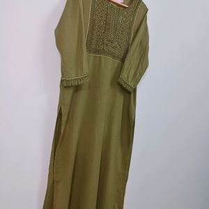 Olive Green Kurta