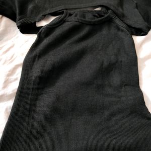 Korean Ribbed Bodycon Dress