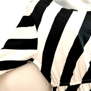 Black And White Stripe Dress ( Women)