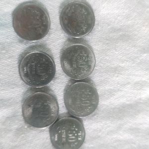 Old 50 Paisa Coin 7 Pcs