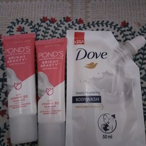 COMBO DOVE BODYWASH & POND'S FACEWASH