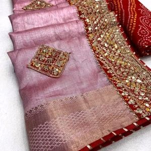 New Cotton Silk Saree With Blouse Piece