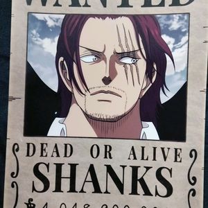 One Piece Shanks Wanted Poster