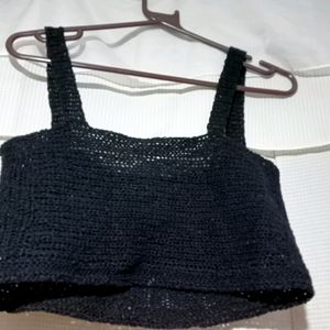 Black Tank Crop Top