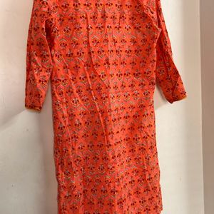 Cotton Coral kurta