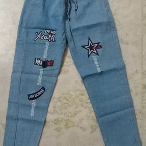 Blue Demin Causal Jeans