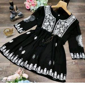 Black and White Chikankari Kurta