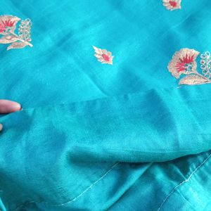 Sky Blue Party Wear Saree with Gift 🎁🎁🎁🎁🎁