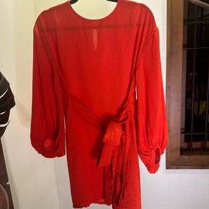 Orangish Red Dress