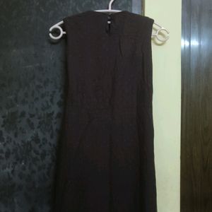 Brown Embroidered Anarkali Kurta With Pants